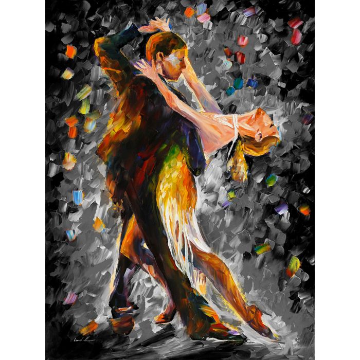 Leonid Afremov, oil on canvas, palette knife, buy original paintings, art, famous artist, biography, official page, online gallery, large artwork, young, snow, QUEEN, white dress, music, dance, girls